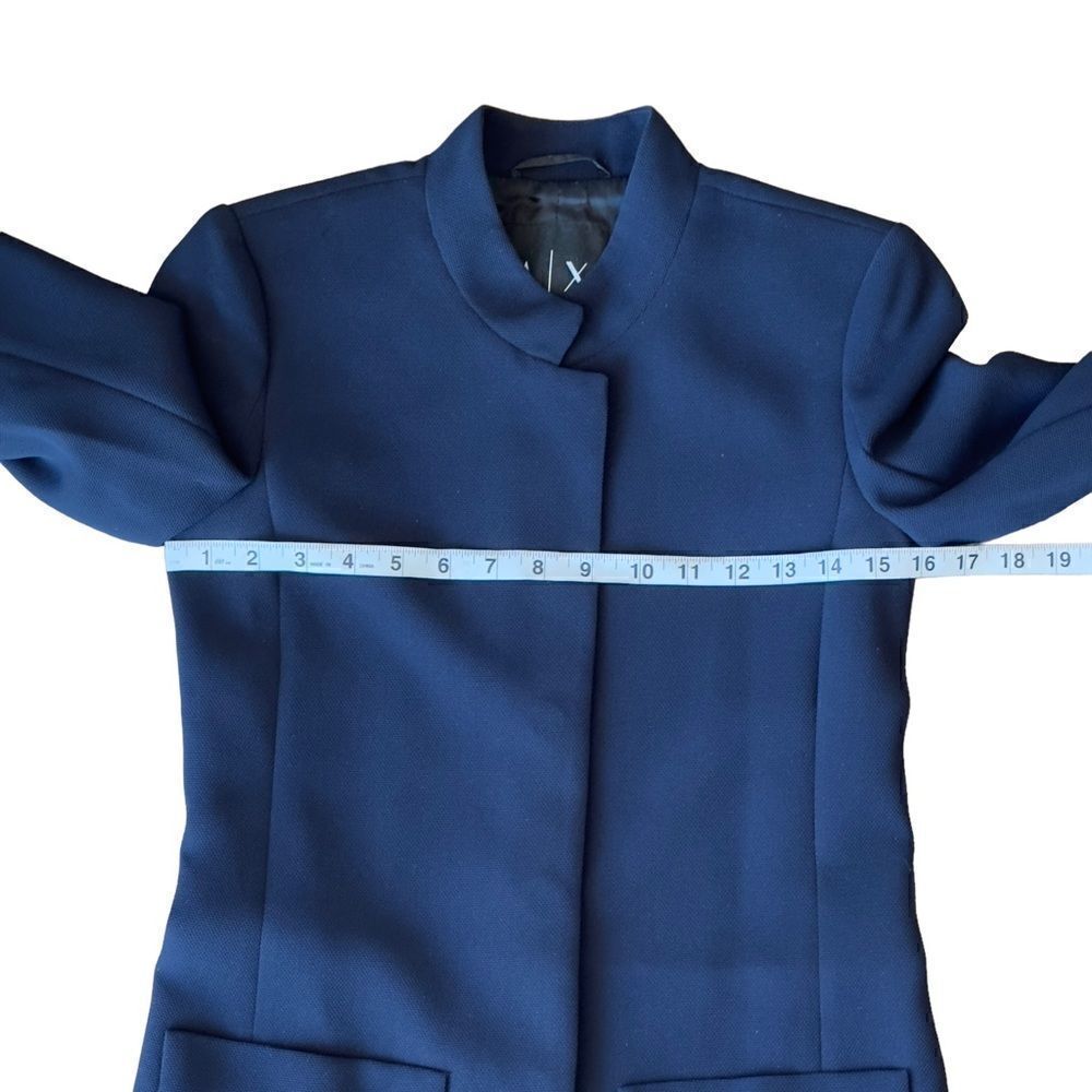 A/X Armani Exchange Round Collar Tunic Blazer Navy XSMALL - Picture 11 of 16